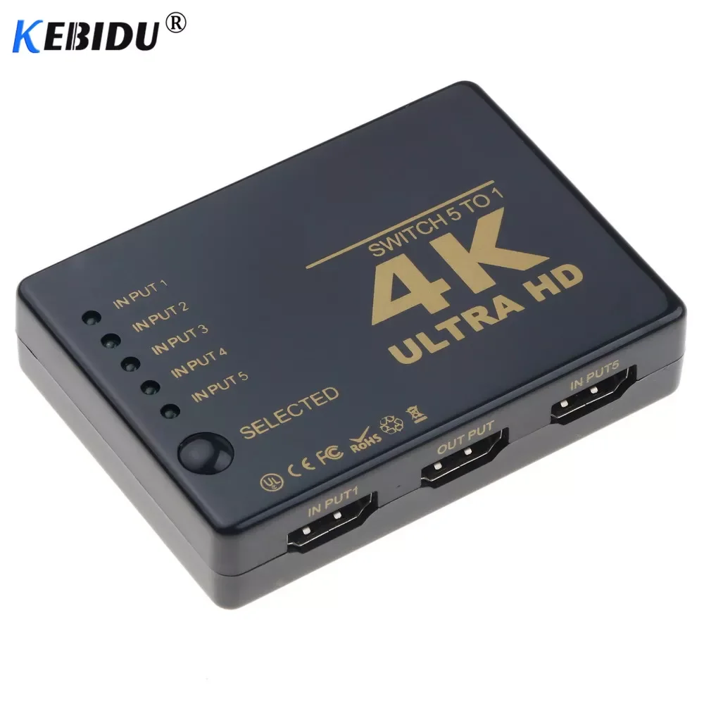 4K HD1080P Mini Switcher 3 5 Port HDMI-compatible Switch Selector Splitter With Hub IR Remote Controller For HDTV DVD TV BOX Z2
4K HD1080P Mini Switcher 3 5 Port HDMI-compatible Switch Selector Splitter With Hub IR Remote Controller For HDTV DVD TV BOX Z2