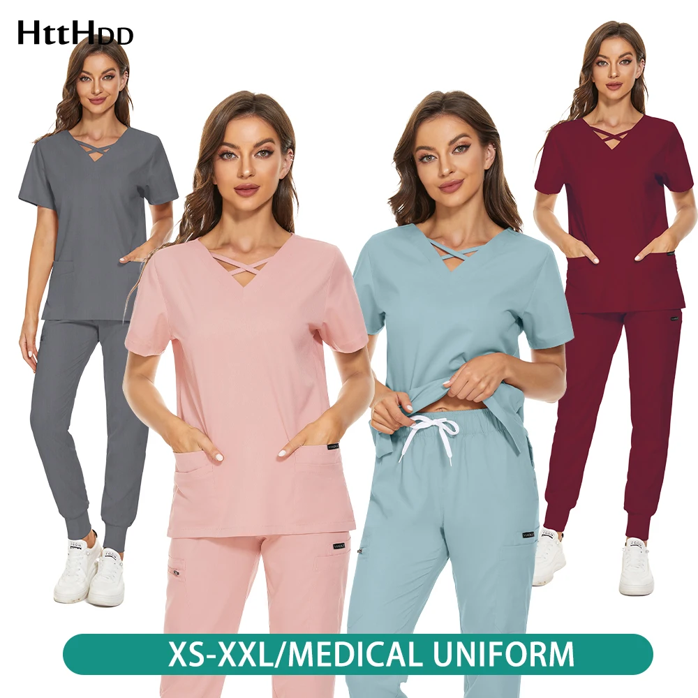 Women's Jogger Scrub Set Medical Nursing Top and Pant Solid Colors Pharmacist Nursing Uniforms Pet Grooming Nurse Accessories
Women's Jogger Scrub Set Medical Nursing Top and Pant Solid Colors Pharmacist Nursing Uniforms Pet Grooming Nurse Accessories