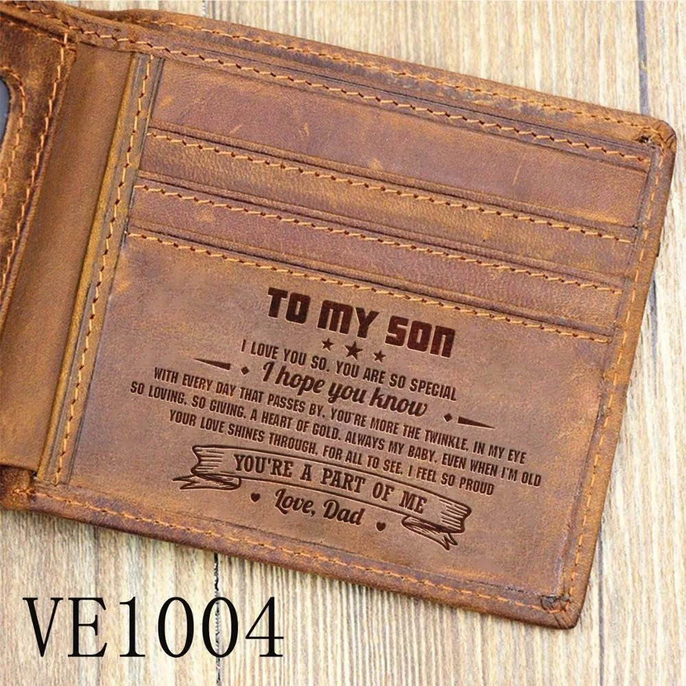 To My Son Wallets Purse Drop Shipping Genuine Leather Wallets For Men For Bitrhday Gift Anniversary
To My Son Wallets Purse Drop Shipping Genuine Leather Wallets For Men For Bitrhday Gift Anniversary