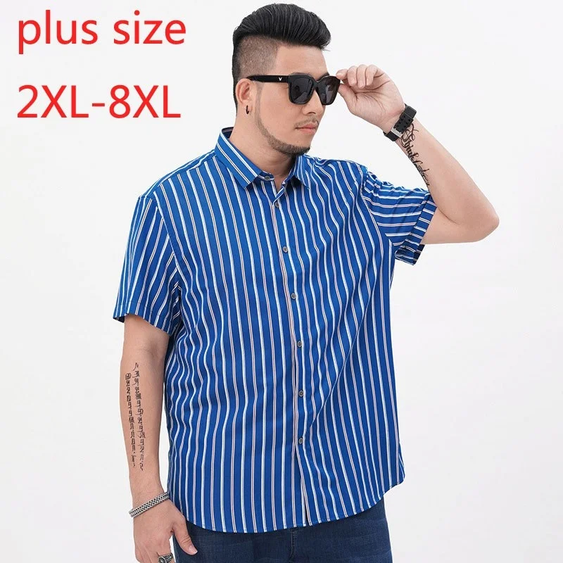 Keluaran Baru Suepr Kemeja Kasual Tipis Bergaris-garis Fashion Lengan Pendek Musim Panas Pria Besar Ukuran Plus 2XL 3XL 4XL 5XL
Keluaran Baru Suepr Kemeja Kasual Tipis Bergaris-garis Fashion Lengan Pendek Musim Panas Pria Besar Ukuran Plus 2XL 3XL 4XL 5XL