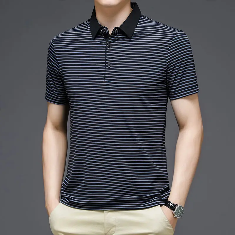 2022 Summer New Fashion Men Polo Shirt Thin Cool Ice Silk Slim Fit Polo Shirts Streetwear Clothes Man Office Casual Tops C65
2022 Summer New Fashion Men Polo Shirt Thin Cool Ice Silk Slim Fit Polo Shirts Streetwear Clothes Man Office Casual Tops C65
