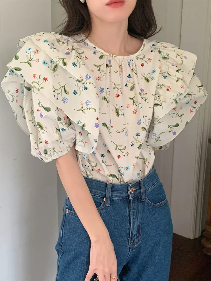 Alien Kitty Green Blouses Women Ruffles Chic Retro O-Neck Summer 2022 Elegant All Match Streetwear Office Lady Slim Casual Sweet
Alien Kitty Green Blouses Women Ruffles Chic Retro O-Neck Summer 2022 Elegant All Match Streetwear Office Lady Slim Casual Sweet