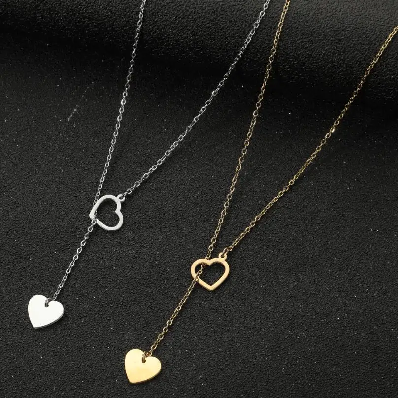 Shuangshuo Romantic Simple Heart-shaped Long Chain Necklace Stainless Steel Pendant Necklace Women's Wedding Jewelry Gift
Shuangshuo Romantic Simple Heart-shaped Long Chain Necklace Stainless Steel Pendant Necklace Women's Wedding Jewelry Gift