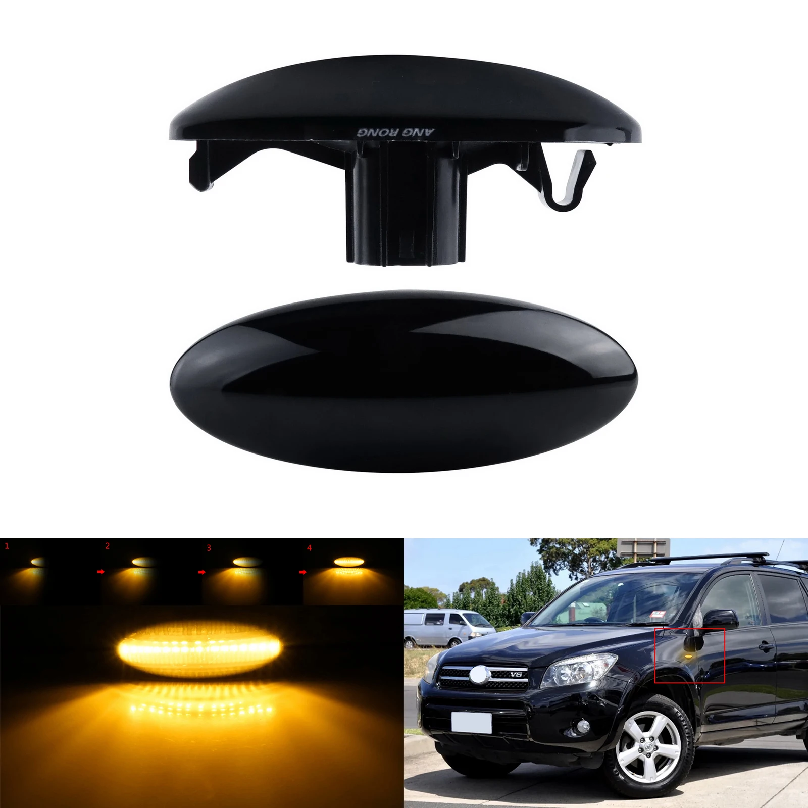 For Toyota RAV4 Yaris Auris Corolla Sequential LED Side Marker Light Smoked Lens
For Toyota RAV4 Yaris Auris Corolla Sequential LED Side Marker Light Smoked Lens