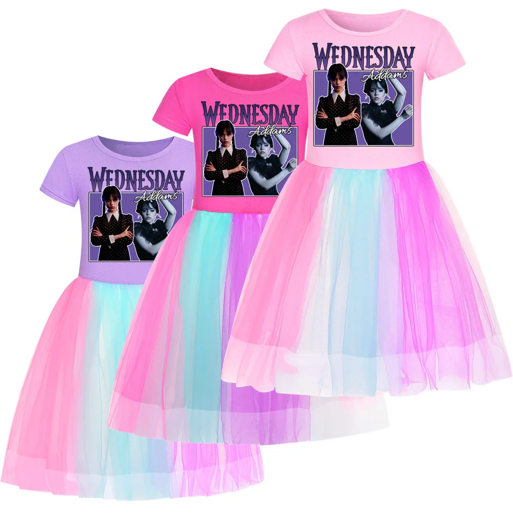 2-12Yrs Wednesday Addams Family Dress Cotton Infant Kids Rainbow Tutu Dress Fashion Girls Party Princess Clothing Outfits
2-12Yrs Wednesday Addams Family Dress Cotton Infant Kids Rainbow Tutu Dress Fashion Girls Party Princess Clothing Outfits