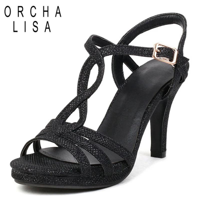 ORCHA LISA New Women Platform Sandals Peep Toe High Heels Sequined Cloth Crossed Straps Large Size 32-46 Gold Silver S3332
ORCHA LISA New Women Platform Sandals Peep Toe High Heels Sequined Cloth Crossed Straps Large Size 32-46 Gold Silver S3332