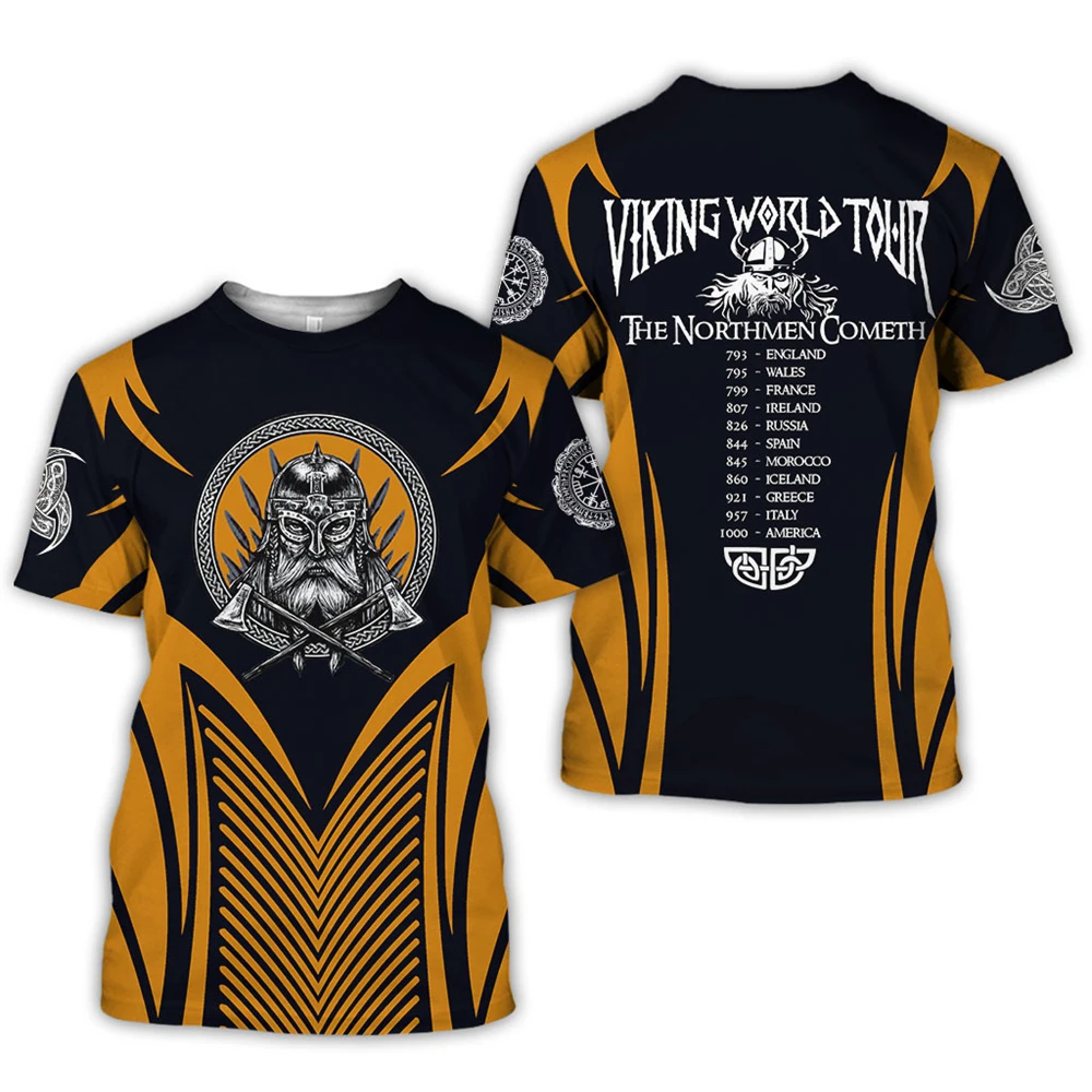 Viking T Shirt For Men Oversized Print Clothing 3D Warrior Pattern Summer O-Neck Short Sleeves Fun Top Men's T-shirt
Viking T Shirt For Men Oversized Print Clothing 3D Warrior Pattern Summer O-Neck Short Sleeves Fun Top Men's T-shirt