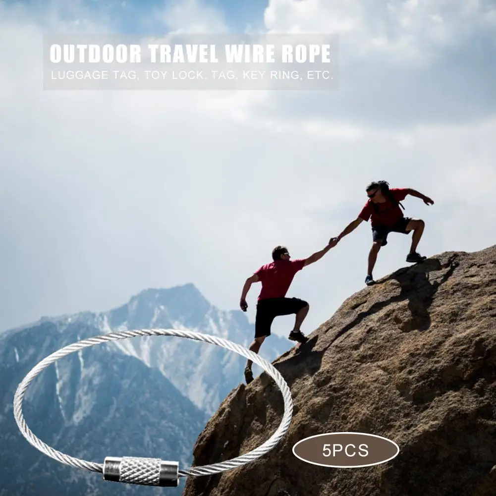 EDC наружная походная дорожная проволочная веревка из нержавеющей стали брелок кольцо игрушка замок подходит для багажа бирка игрушка замок... 
EDC наружная походная дорожная проволочная веревка из нержавеющей стали брелок кольцо игрушка замок подходит для багажа бирка игрушка замок...