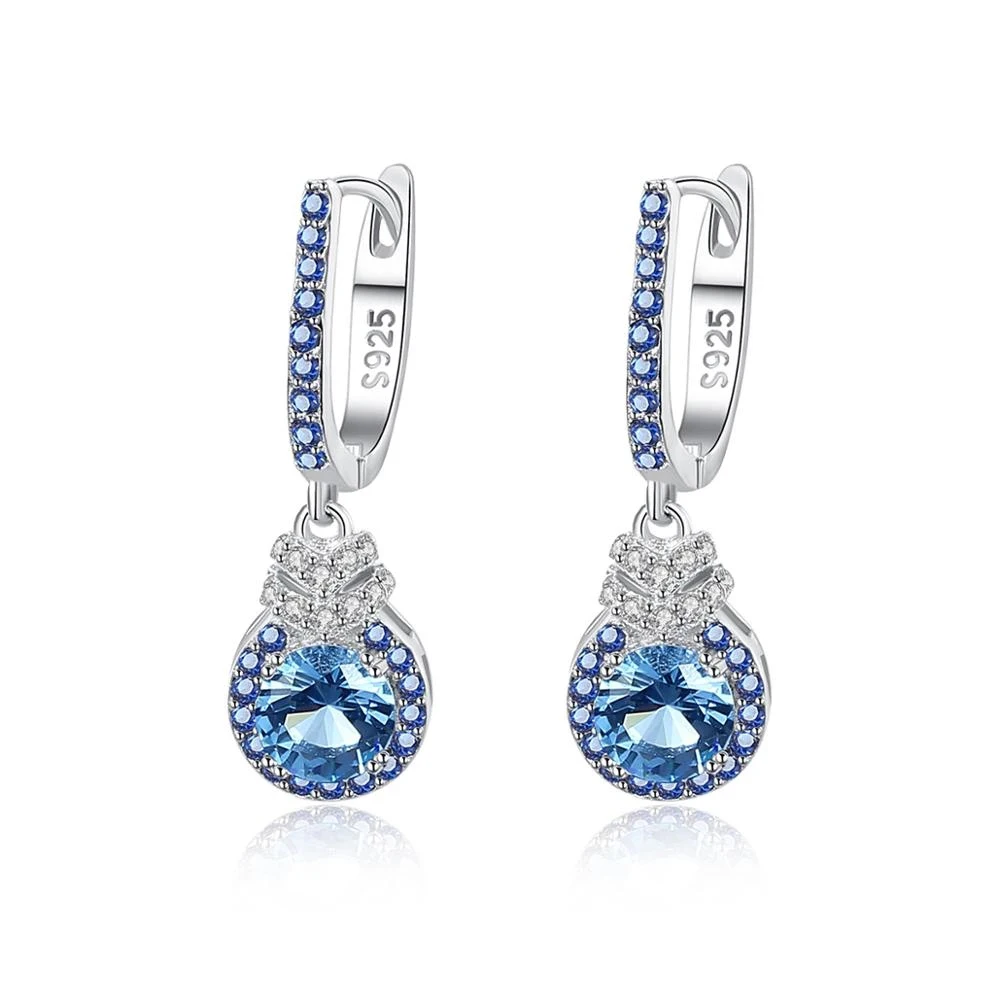 Small Blue Hoop Earrings for Women Dating Party 100% 925 Sterling Silver Drop Water Shape Earring Jewelry Gifts
Small Blue Hoop Earrings for Women Dating Party 100% 925 Sterling Silver Drop Water Shape Earring Jewelry Gifts