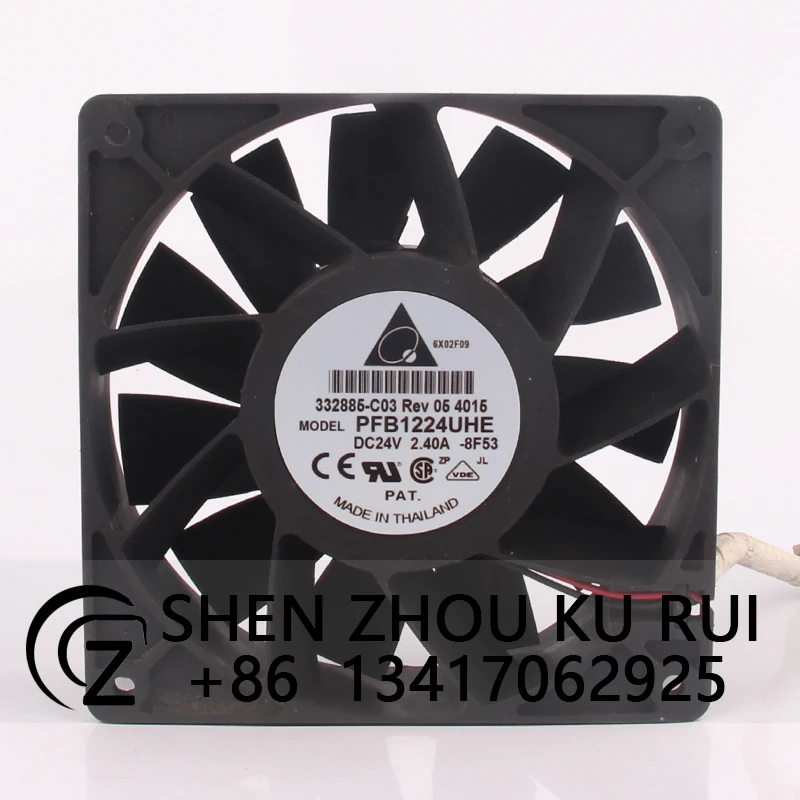 

PFB1224UHE Case Fan for Delta DC24V 2.40A EC AC 120X120X38mm 12038 12CM ABB Frequency Converter Industrial Exhaust Cooling Fan