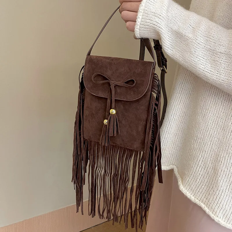 Vintage Fringed Women Shoulder Bag Suede Pu Leather Tassel Crossbody Bag Bohemian Style Female Travel Purse Bags For Women
Vintage Fringed Women Shoulder Bag Suede Pu Leather Tassel Crossbody Bag Bohemian Style Female Travel Purse Bags For Women