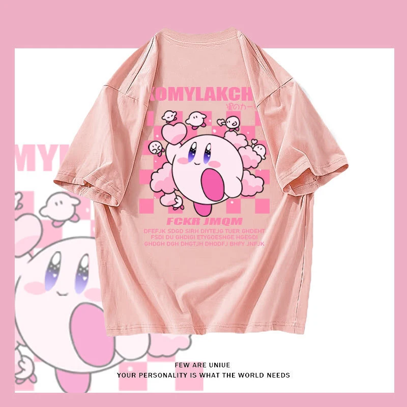 Kawaii Kirby T-Shirt Cartoon Kawaii Summer Short Sleeve Top Ladies Fashion Graphic Female Tee Cute Beautifully Women Clothing
Kawaii Kirby T-Shirt Cartoon Kawaii Summer Short Sleeve Top Ladies Fashion Graphic Female Tee Cute Beautifully Women Clothing