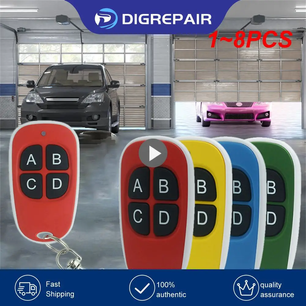 1~8PCS Garage Door Remote Control 433MHz 4 Keys Copy Universal Remote Control Cloning electric gate Remote Controller Duplicator
1~8PCS Garage Door Remote Control 433MHz 4 Keys Copy Universal Remote Control Cloning electric gate Remote Controller Duplicator