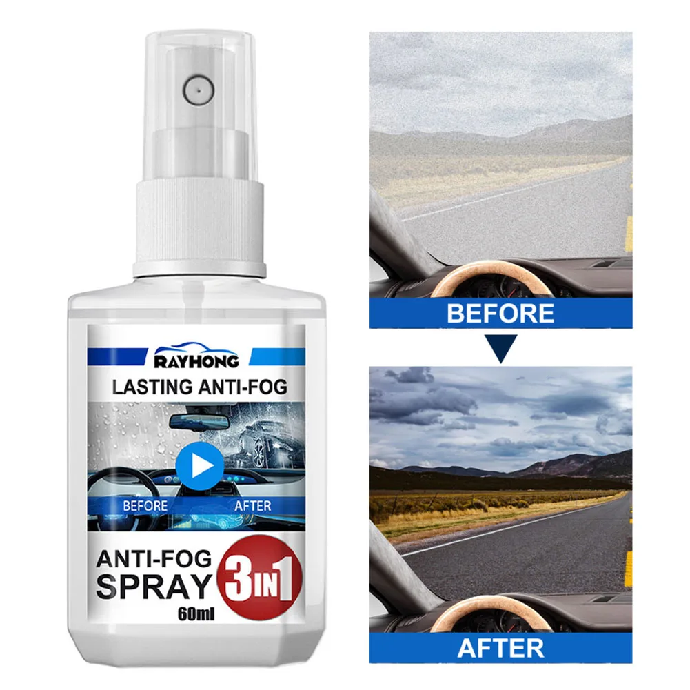 60ml Car Glass Anti Fog Spray 3 In 1 Anti Fog Agent Auto Windshield Glass Cleaning Kit Spray Waterproof Long-Lasting Protection
60ml Car Glass Anti Fog Spray 3 In 1 Anti Fog Agent Auto Windshield Glass Cleaning Kit Spray Waterproof Long-Lasting Protection