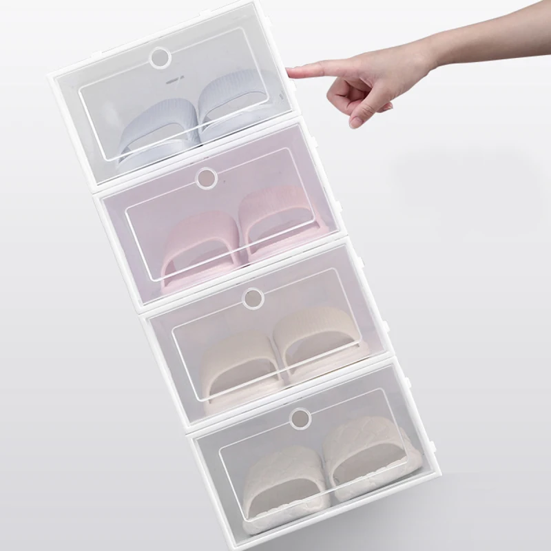 2/6/12pcs Transparent Shoe Box Shoes organizers Plastic Durable Foldable Dustproof Storage Box Stackable Combined Shoe Cabinet
2/6/12pcs Transparent Shoe Box Shoes organizers Plastic Durable Foldable Dustproof Storage Box Stackable Combined Shoe Cabinet
