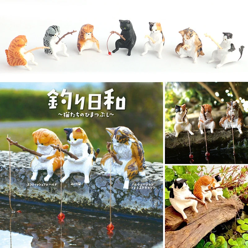 5/7PCS Set Fishing Cat Ornaments Miniature Aquarium Decoration Fish Landscaping Cartoon Kitten Mini Resin Potted Figurine
5/7PCS Set Fishing Cat Ornaments Miniature Aquarium Decoration Fish Landscaping Cartoon Kitten Mini Resin Potted Figurine