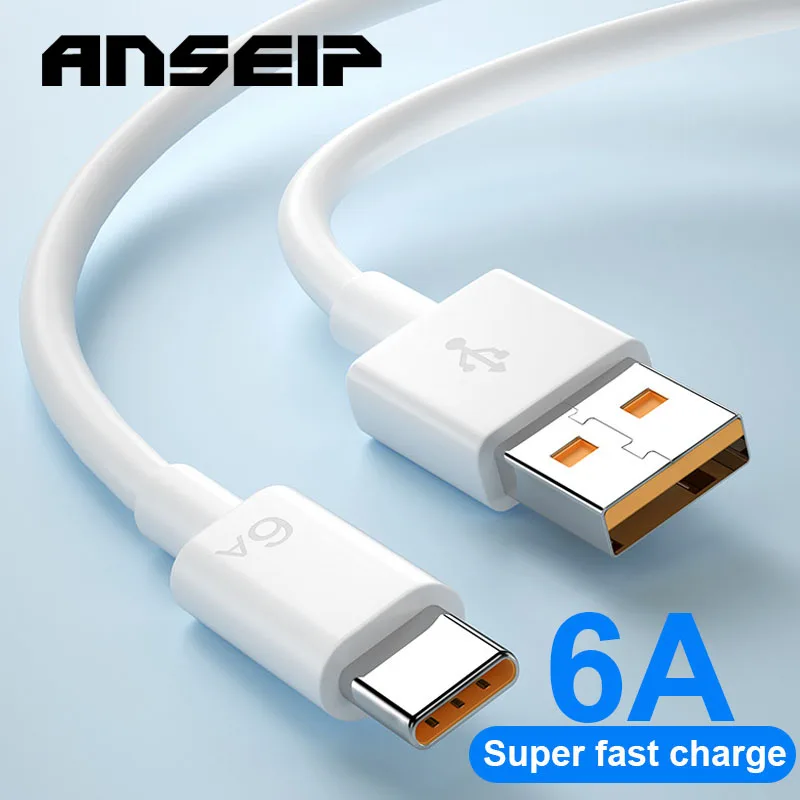 ANSEIP 6A USB c to Type C Charging Cable 66W Super fast charger cable USB-C Phone Charge Data Cord for Xiaomi 11 12 Reami Huawei
ANSEIP 6A USB c to Type C Charging Cable 66W Super fast charger cable USB-C Phone Charge Data Cord for Xiaomi 11 12 Reami Huawei