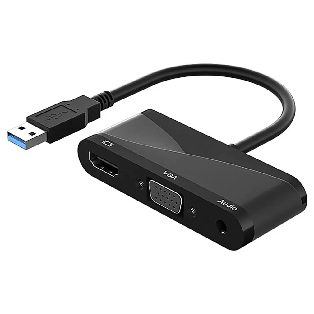 USB 3.0 Hub to HDMII-compatible VGA With 3.5mm Audio Adapter USB Converter for Huawei matebook X 13 Macbook pro air C207
USB 3.0 Hub to HDMII-compatible VGA With 3.5mm Audio Adapter USB Converter for Huawei matebook X 13 Macbook pro air C207