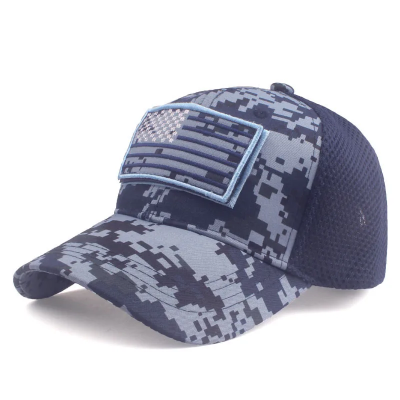 New Tactical Camouflage Baseball Caps With USA Flag Patches Men Summer Mesh Military Army Caps Constructed Trucker Cap Hats
New Tactical Camouflage Baseball Caps With USA Flag Patches Men Summer Mesh Military Army Caps Constructed Trucker Cap Hats