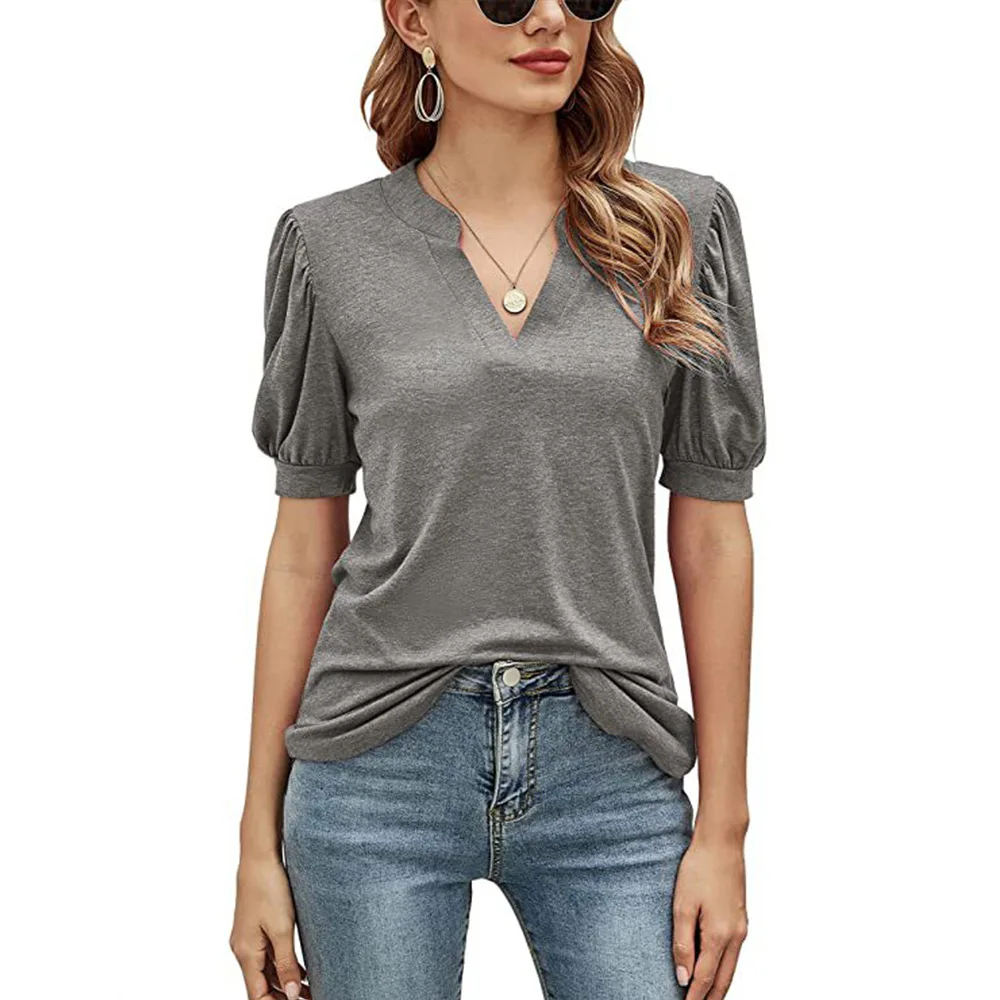 Футболка женская с V-образным вырезом, Модный повседневный Свободный Топ с рукавами-фонариками, с 3D цифровой печатью, для офиса, на лето
Футболка женская с V-образным вырезом, Модный повседневный Свободный Топ с рукавами-фонариками, с 3D цифровой печатью, для офиса, на лето