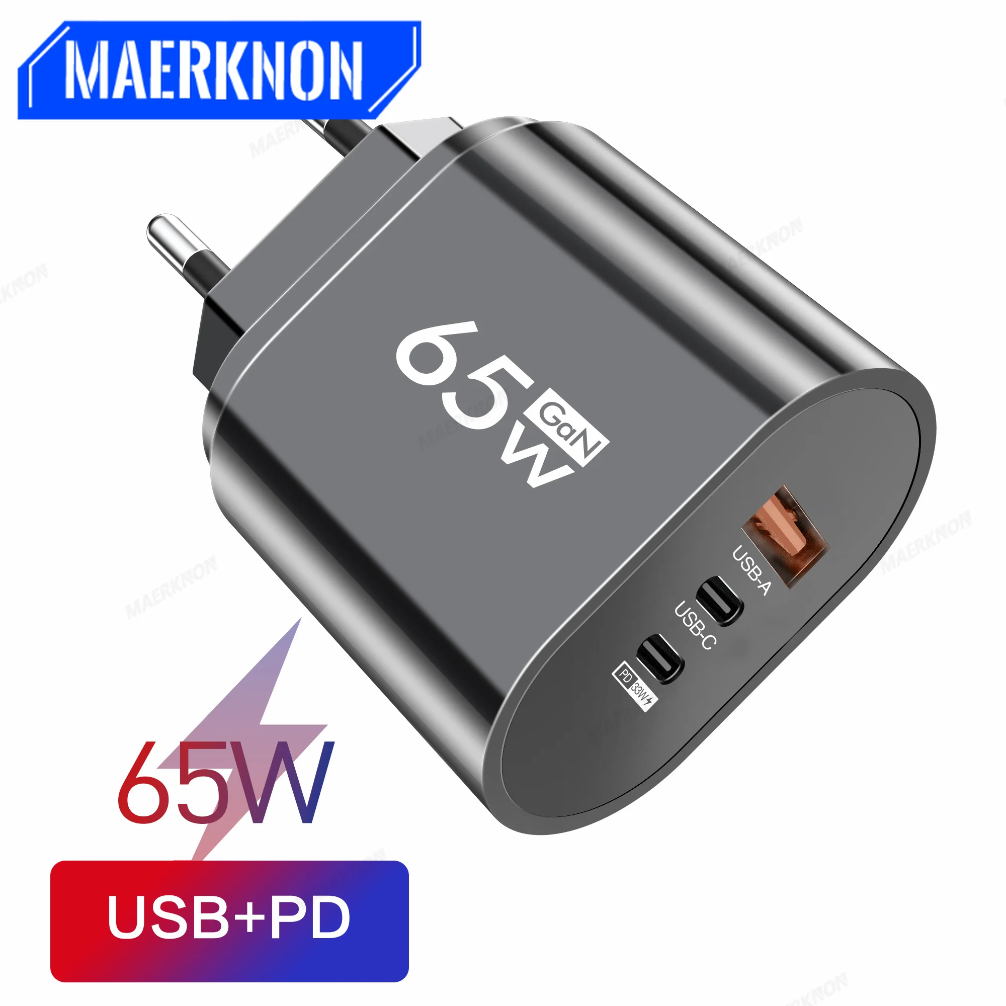 65W GaN Charger USB Charger Quick Charge 3.0 PD3.0 Type C Fast Charge Charger Phone Adapter For iPhone 14 13 12 Xiaomi Samsung
65W GaN Charger USB Charger Quick Charge 3.0 PD3.0 Type C Fast Charge Charger Phone Adapter For iPhone 14 13 12 Xiaomi Samsung