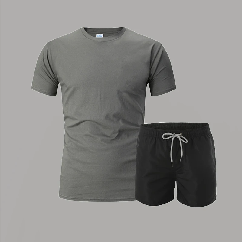 2022 Summer Couple Short-Sleeved Shorts T-Shirt Men's O-Neck Sportswear 100% Cotton 2-Piece Fashion Loose Training Clothes
2022 Summer Couple Short-Sleeved Shorts T-Shirt Men's O-Neck Sportswear 100% Cotton 2-Piece Fashion Loose Training Clothes