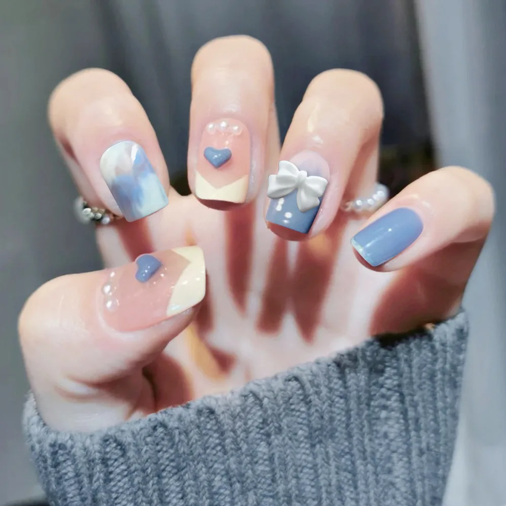 48 Style Fake Nails Art Heart Point Full Cover Artificial Short Nail Tips Press on False with Designs Set Decal
48 Style Fake Nails Art Heart Point Full Cover Artificial Short Nail Tips Press on False with Designs Set Decal