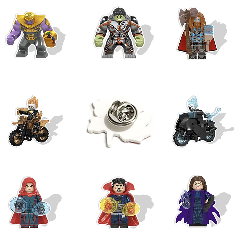 

Disney Captain Marvel Acrylic Lapel Pins Iron Man Epoxy Resin Badges Bat Super Heros Brooches Jewelry Accessories GTX63