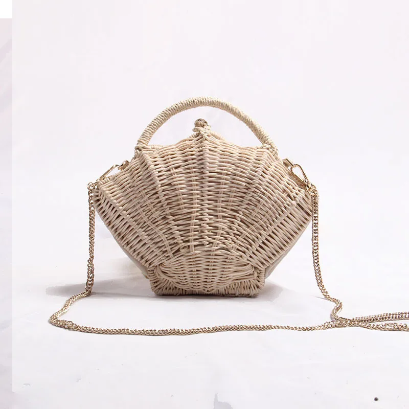 2022 Shell-shaped chain small Messenger Bag rattan woven ins shoulder portable beach vacation Straw bag
2022 Shell-shaped chain small Messenger Bag rattan woven ins shoulder portable beach vacation Straw bag
