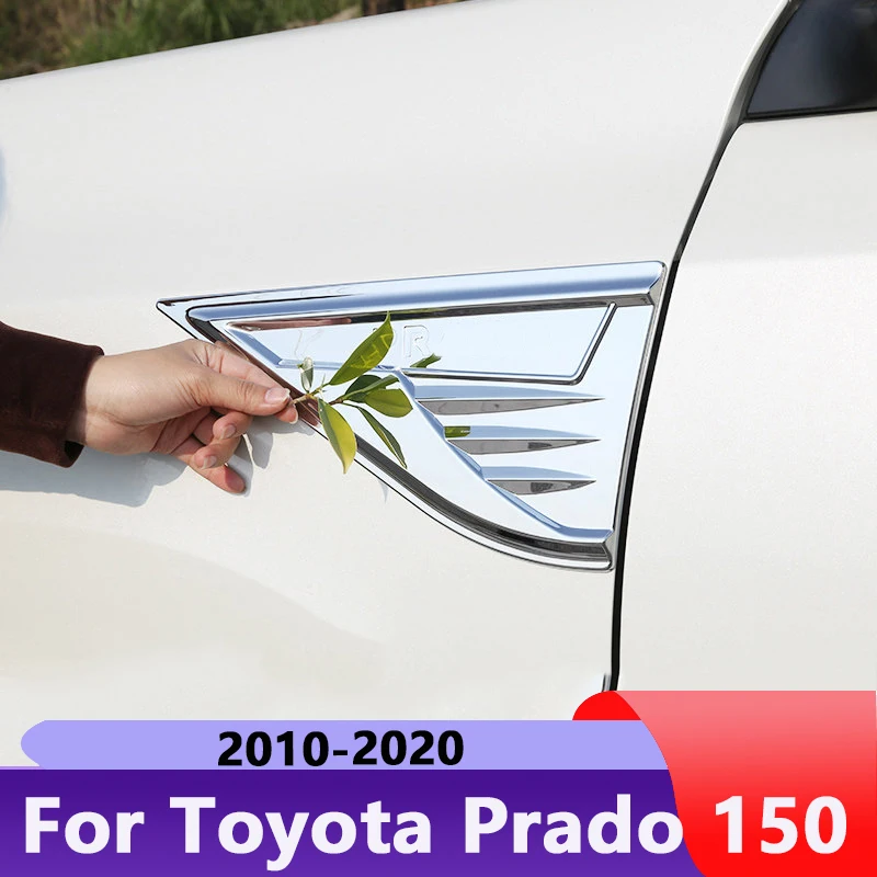For Toyota Land Cruiser Prado FJ150 2010-2019 2020 ABS Car Front Fender Engine Side Air Vent Cover Trim Shark Gills Vent Sticker
For Toyota Land Cruiser Prado FJ150 2010-2019 2020 ABS Car Front Fender Engine Side Air Vent Cover Trim Shark Gills Vent Sticker