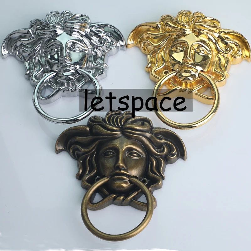 160mm Europe retro fashion face ring wooden door handle knocker gold silver bronze rose gold wooden sofa back pull furniture dec
160mm Europe retro fashion face ring wooden door handle knocker gold silver bronze rose gold wooden sofa back pull furniture dec