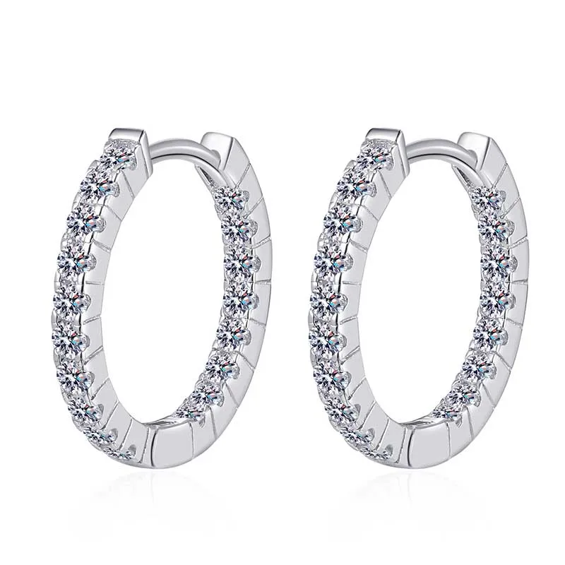 0.9ct Iced Moissanite Hoop Earrings Women 925 Sterling Silver D VVS1 Lab Diamond Huggie Loop Earrings Pass Tester with Gra Gift
0.9ct Iced Moissanite Hoop Earrings Women 925 Sterling Silver D VVS1 Lab Diamond Huggie Loop Earrings Pass Tester with Gra Gift