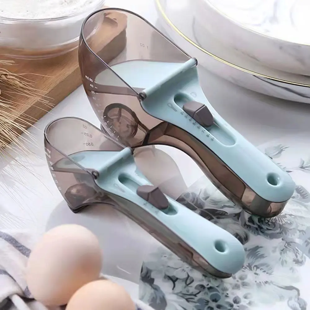 Adjustable Measuring Spoon With Scale Plastic Spoon Kitchen Gadgets Baking Supplies Portable Multi-function Measuring Spoon
Adjustable Measuring Spoon With Scale Plastic Spoon Kitchen Gadgets Baking Supplies Portable Multi-function Measuring Spoon