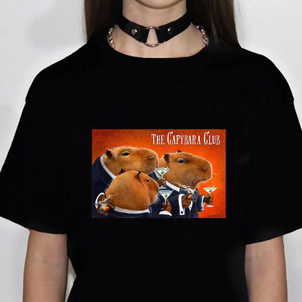 Kapibara Capybara tshirt women streetwear top female funny comic y2k clothing 
Kapibara Capybara tshirt women streetwear top female funny comic y2k clothing