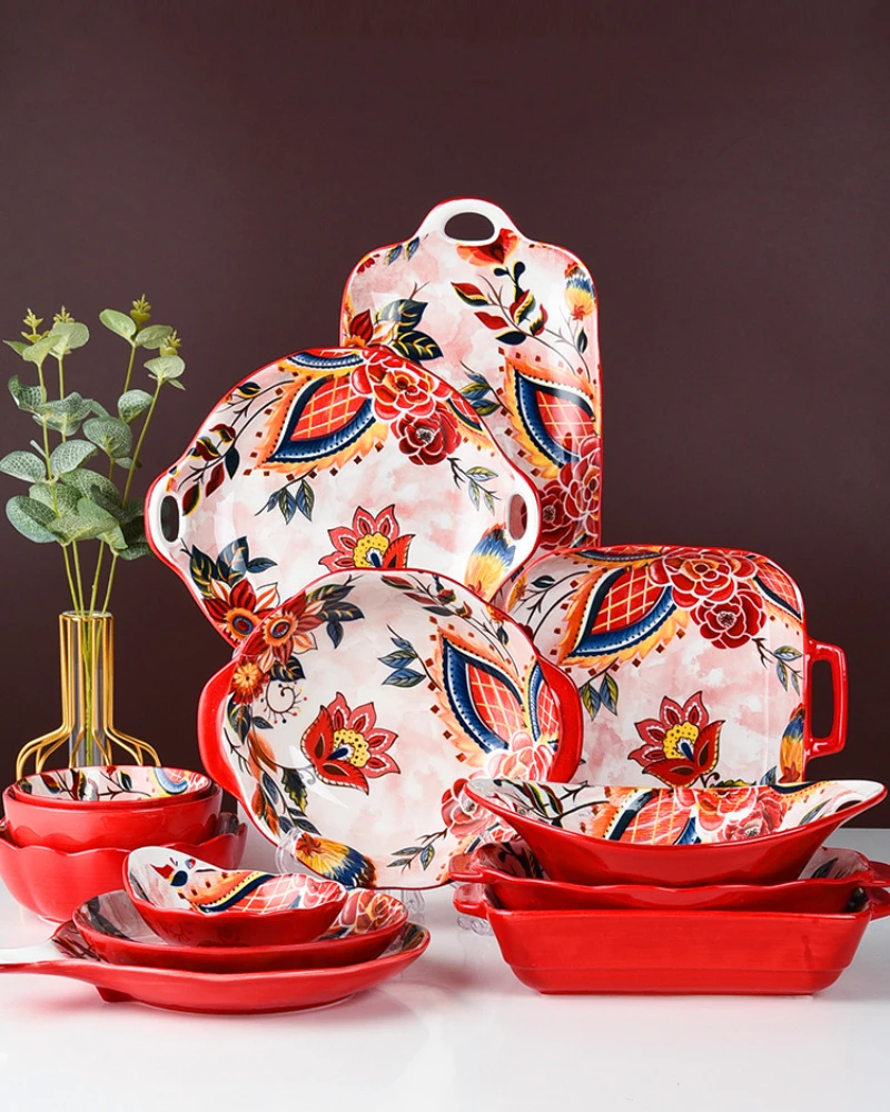 Summer Fragrant Ceramic Tableware Polish Rice Bowl High end Dish Set Moroccan Style Dishes
Summer Fragrant Ceramic Tableware Polish Rice Bowl High end Dish Set Moroccan Style Dishes