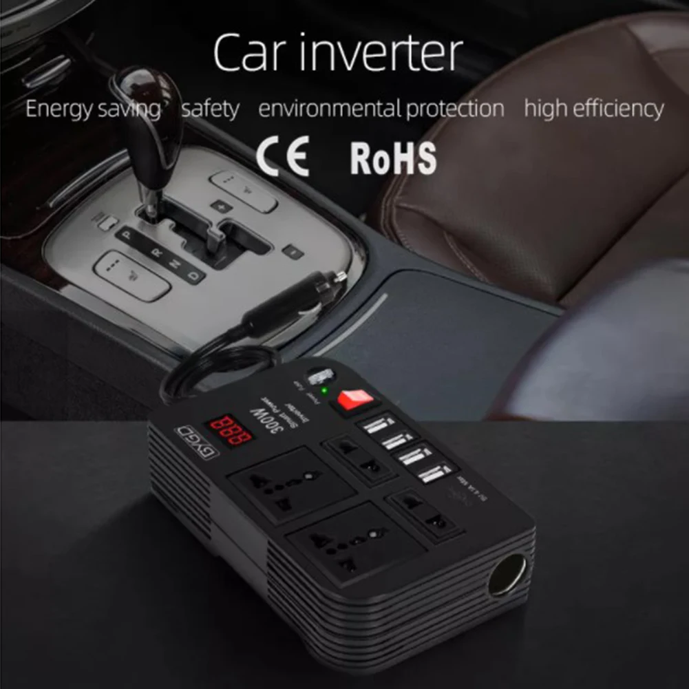 300W Car Power Inverter 12V 220V DC to AC Converter Adapter 4 USB Ports Lighter Charger LED Display Car Accessories Transformer
300W Car Power Inverter 12V 220V DC to AC Converter Adapter 4 USB Ports Lighter Charger LED Display Car Accessories Transformer