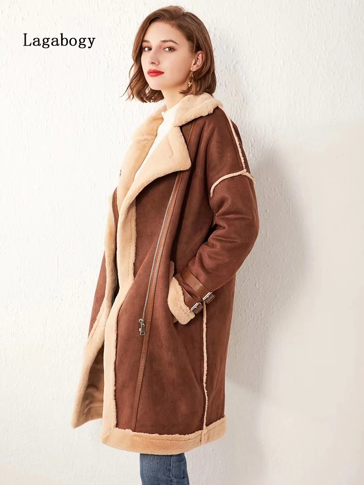Lagabogy New Winter Jacket Women's Basic Coat Vintage Suede Jackets Warm Long Sleeve Female Overcoat Faux Fur Plush Outwear
Lagabogy New Winter Jacket Women's Basic Coat Vintage Suede Jackets Warm Long Sleeve Female Overcoat Faux Fur Plush Outwear