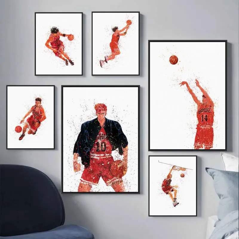 Japanese Anime Slam Dunk Modern Poster Canvas Printing Basketball Watercolor Painting Living Room Boy Bedroom Decor Home Decor
Japanese Anime Slam Dunk Modern Poster Canvas Printing Basketball Watercolor Painting Living Room Boy Bedroom Decor Home Decor