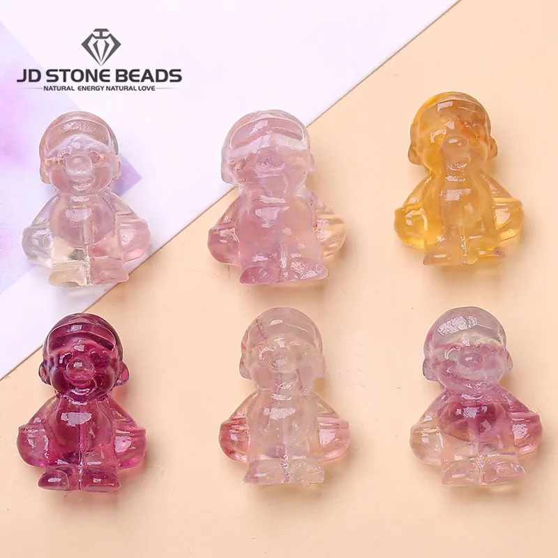 10 Pcs/lot Natural Fluorite Stone Clown Shape Carved Bead Pendant With Hole For Jewelry Making Diy Necklace Bracelet Accessory 
10 Pcs/lot Natural Fluorite Stone Clown Shape Carved Bead Pendant With Hole For Jewelry Making Diy Necklace Bracelet Accessory