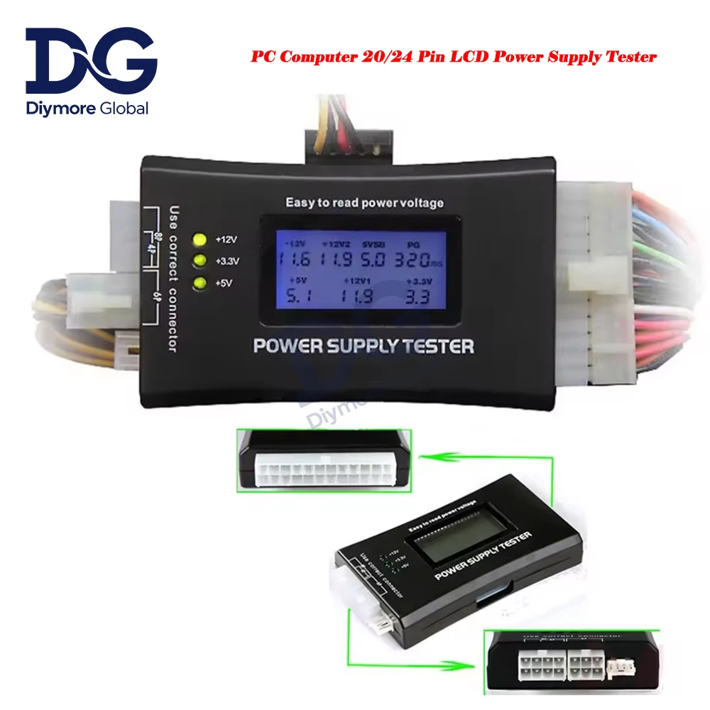 LCD Тестер Блоков Питания для ПК
LCD Тестер Блоков Питания для ПК
