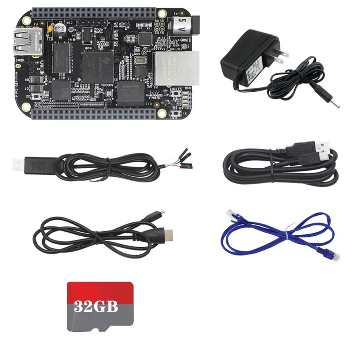 Макетная плата для Beaglebone BB Black AM3358 512 МБ + 4 Гб EMMC AI с TTL-линией + сетевой кабель + SD-карта 32 ГБ + вилка стандарта США
Макетная плата для Beaglebone BB Black AM3358 512 МБ + 4 Гб EMMC AI с TTL-линией + сетевой кабель + SD-карта 32 ГБ + вилка стандарта США