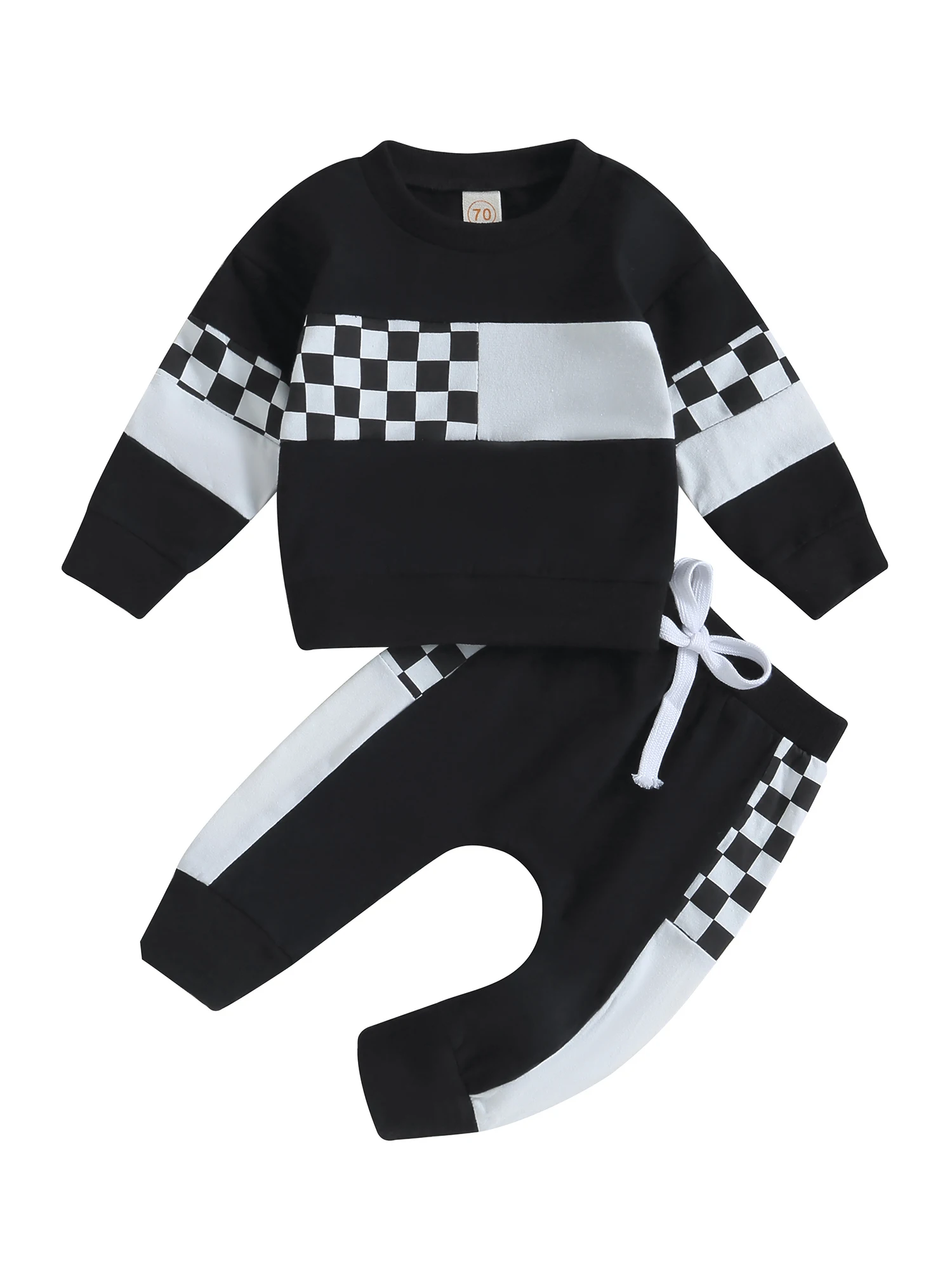 Adorable 2-Piece Plaid Toddler Boy Outfit Long Sleeve Crewneck Sweatshirt Top and Casual Pants Set for Fall and Winter Seasons
Adorable 2-Piece Plaid Toddler Boy Outfit Long Sleeve Crewneck Sweatshirt Top and Casual Pants Set for Fall and Winter Seasons