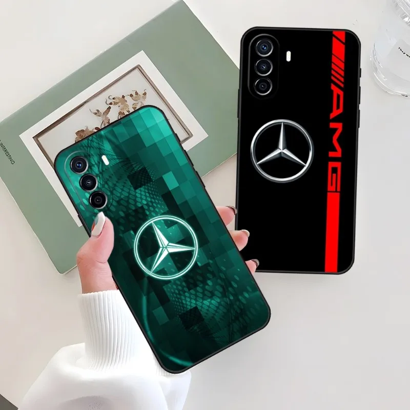 

Luxury Car Mercedes-Benz Phone Case For Huawei P50 P30Pro P40 P20 P10 P9 Y7 Y9S Lite Honor X8 X7 70 Pro Psmart Cover