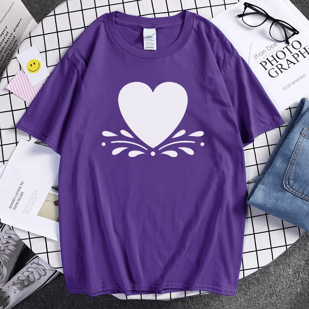 White Heart Simple Printing Man'S T Shirts Summer Breathable Tshirts Regular Sleeve Tee Shirts Crewneck S-Xxxl T-Shirts Men'S
White Heart Simple Printing Man'S T Shirts Summer Breathable Tshirts Regular Sleeve Tee Shirts Crewneck S-Xxxl T-Shirts Men'S