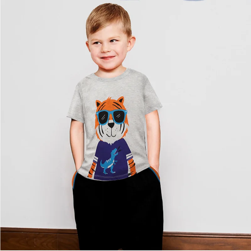 Летняя одежда Little maven 2022, хлопковая футболка для маленьких мальчиков, милые детские топы с серым тигром, мягкие и удобные детские футболки
Летняя одежда Little maven 2022, хлопковая футболка для маленьких мальчиков, милые детские топы с серым тигром, мягкие и удобные детские футболки