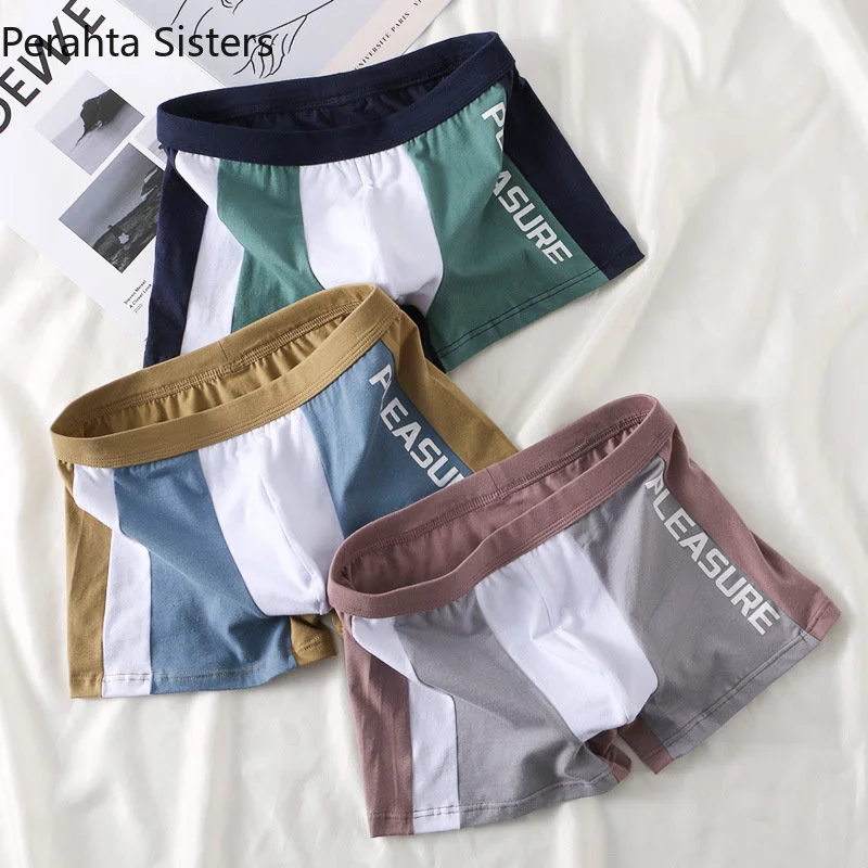 Panties Men's 3 Pieces Mens Underwear Boxer Shorts Cotton Thin Section Breathable Personality Underpants Stripe Fashion
Panties Men's 3 Pieces Mens Underwear Boxer Shorts Cotton Thin Section Breathable Personality Underpants Stripe Fashion