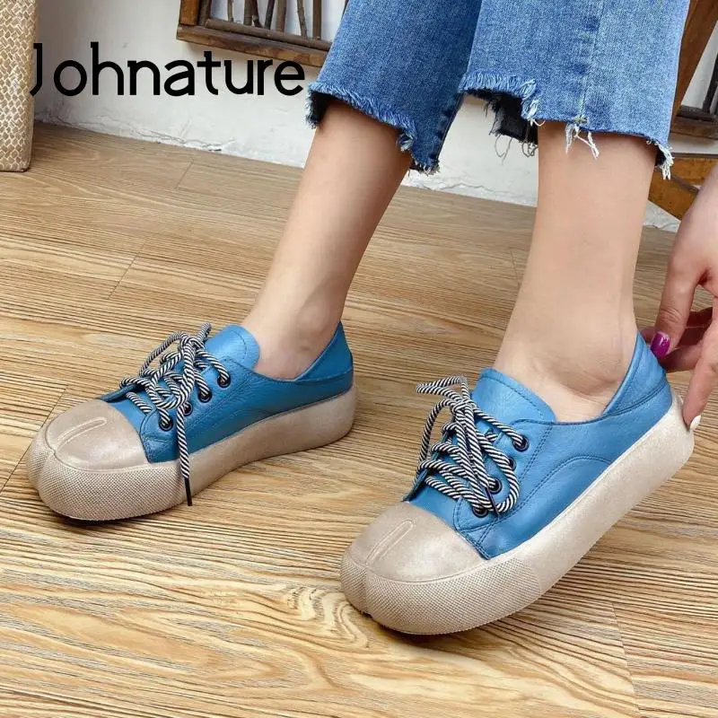 Johnature Genuine Leather Flats Women Shoes Lace-up Round Toe 2022 New Spring Concise Casual Sewing Handmade Retro Ladies Shoes
Johnature Genuine Leather Flats Women Shoes Lace-up Round Toe 2022 New Spring Concise Casual Sewing Handmade Retro Ladies Shoes