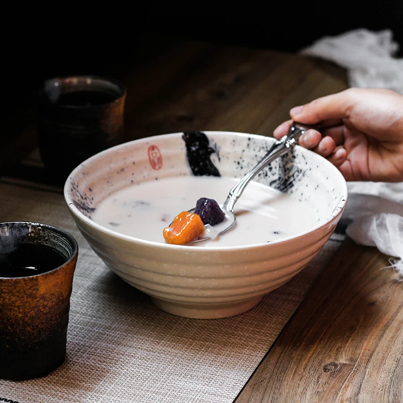 Japanese Style 7.5 Inch Large Bowl Ramen Bowl Ceramic Soup Bowl Retro Tableware Hat Bowl Trumpet Bowl Ceramic
Japanese Style 7.5 Inch Large Bowl Ramen Bowl Ceramic Soup Bowl Retro Tableware Hat Bowl Trumpet Bowl Ceramic