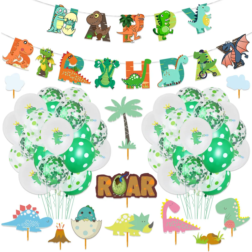 JOYMEMO Dinosaur Theme Party Decoration Confetti Balloon Dinosaur Happy Birthday Banner Cake Topper for Birthday Party Supplies
JOYMEMO Dinosaur Theme Party Decoration Confetti Balloon Dinosaur Happy Birthday Banner Cake Topper for Birthday Party Supplies