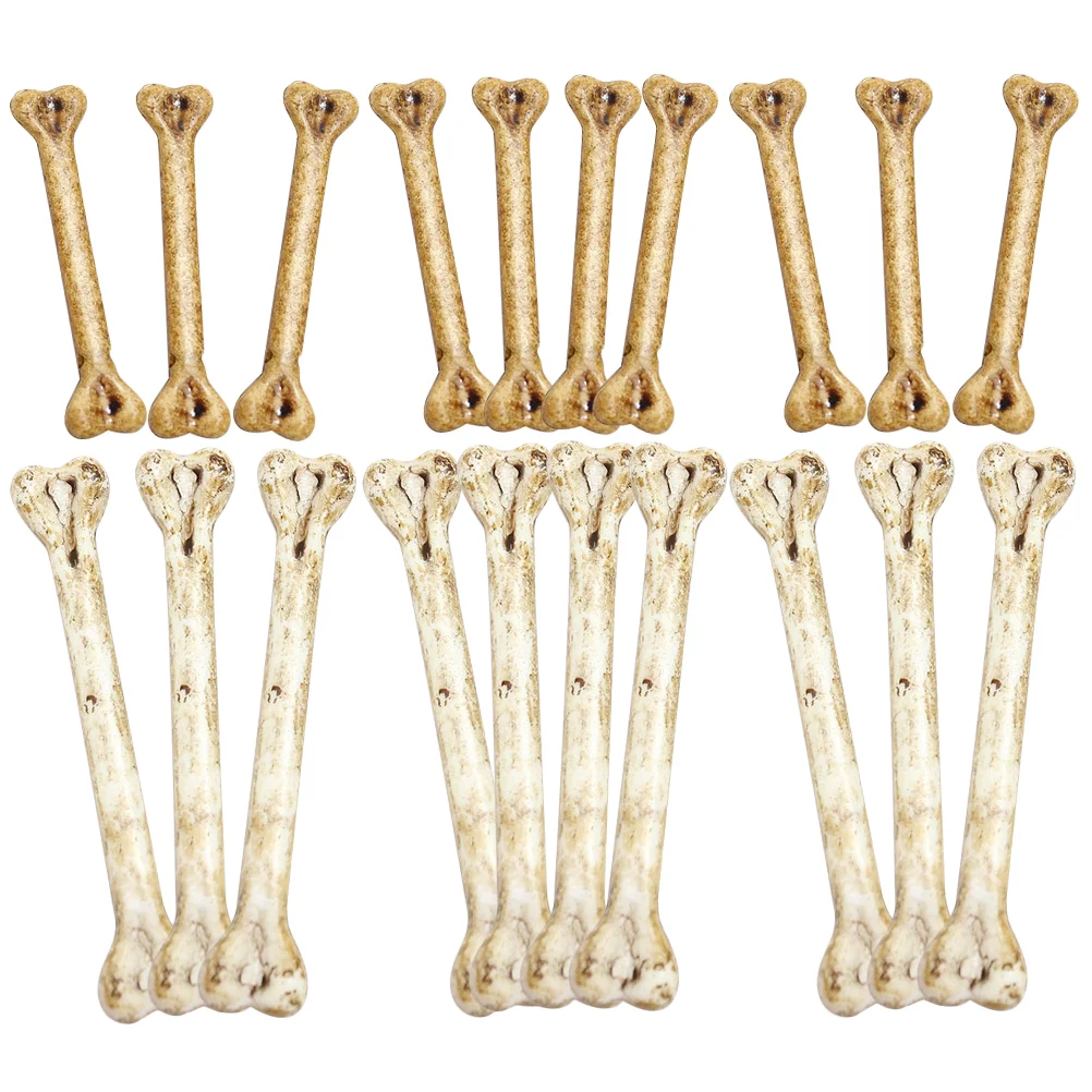 

20 Pcs Halloween Embellishments Tabletop Bone Decor DIY Fake Bones Charms Mini Decortions Plastic Desktop Decortations